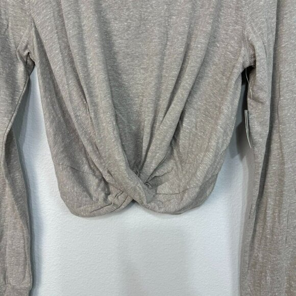 Free People Movement Undertow Long Sleeve Cropped Top Heather Grey Size M - Picture 5 of 16